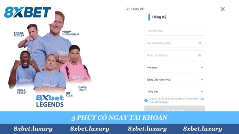 Đăng Ký 8Xbet: 3 Bước Nhanh Gọn, An Toàn (Link Chính Thức 2025)