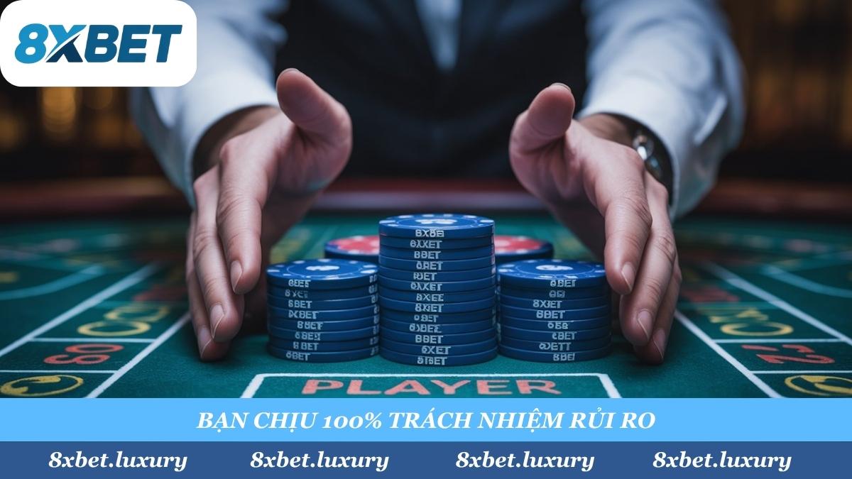Điều khoản miễn trừ quan trọng nhất: Cá cược là một hình thức giải trí có rủi ro. 8XBET cung cấp nền tảng 'xanh chín', nhưng anh em chịu 100% trách nhiệm cho mọi quyết định 'xuống tiền' và mọi khoản thắng/thua