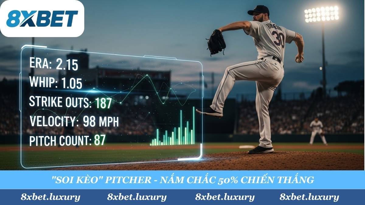 "Pitcher là Vua" - Chìa khóa vàng để thắng kèo bóng chày. 8xbet cung cấp đầy đủ thông số (ERA, WHIP) giúp bạn "soi kèo" Pitcher như một chuyên gia